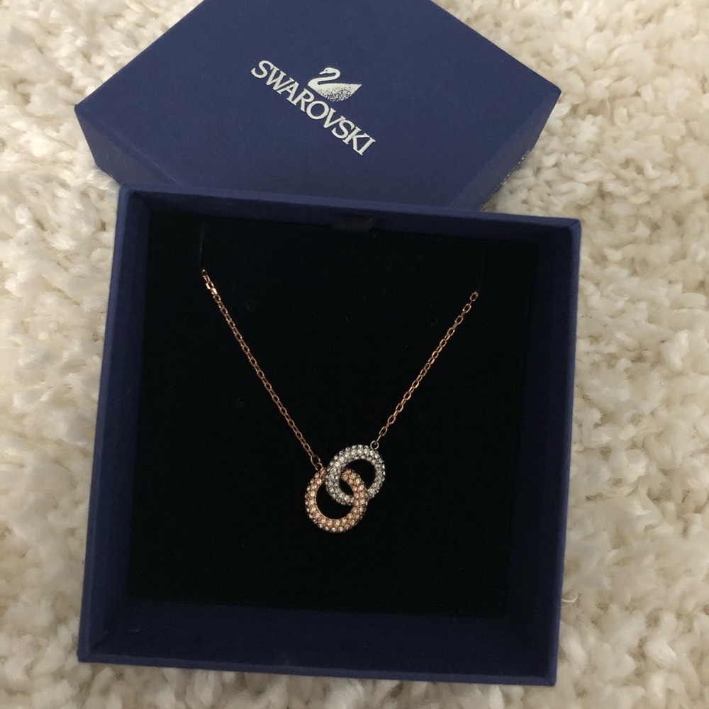 Swarovski Necklace Double Silk